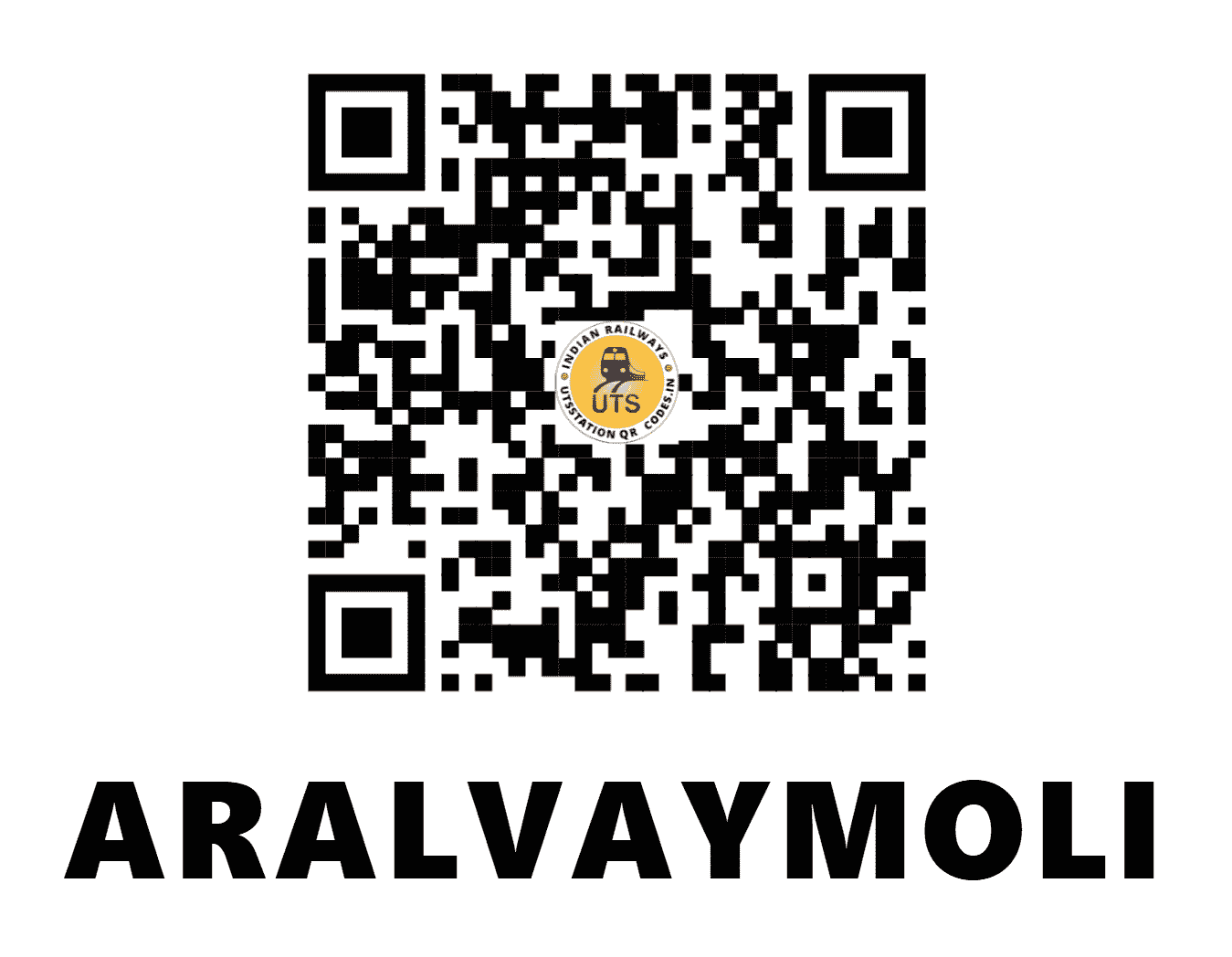 UTS QR Code for ARALVAYMOLI - AAY (SR - TAMIL NADU)